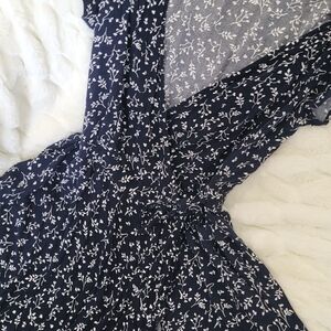 H&M Navy and White Floral Maxi Dress